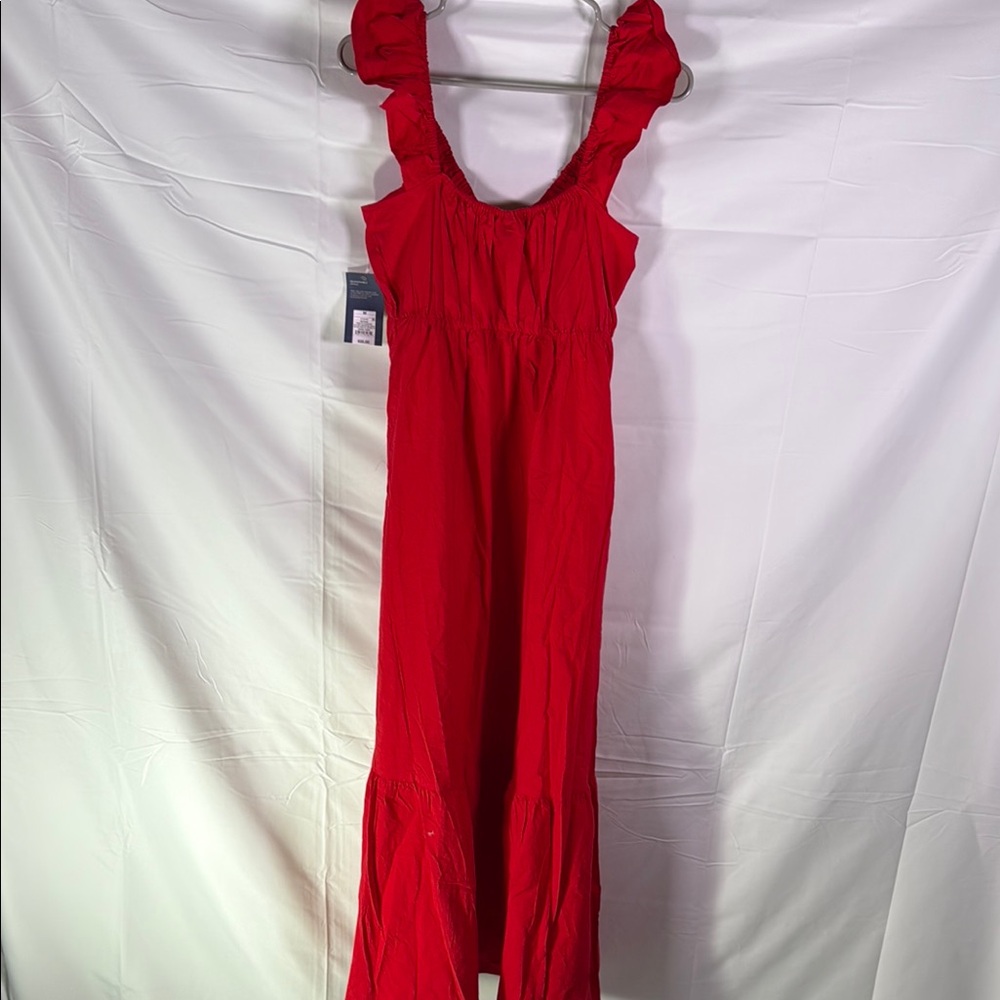 Universal Thread Red Ruffled Smocked Maxi Dress - Picture 7 of 15